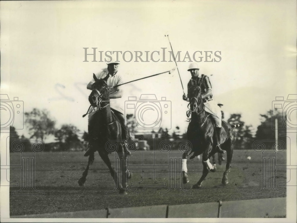 1928 Press Photo Action Play During Army-Meadowbrook Championship Polo Match- Historic Images