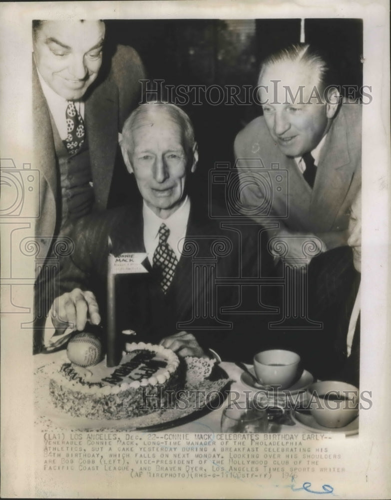 1946 Press Photo Connie Mack celebrates his 84th birthday - sbs01530- Historic Images