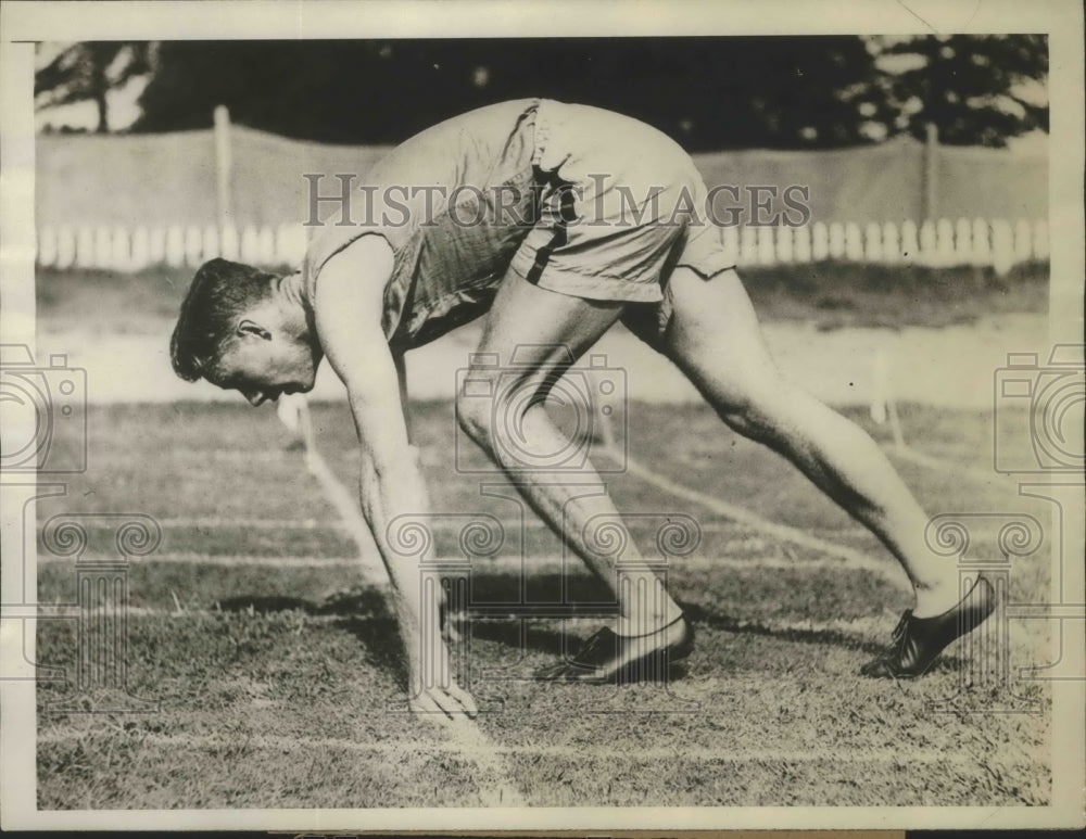 1928 Press Photo Jimmy Carlton, Australian Schoolboy in Olympic games- Historic Images