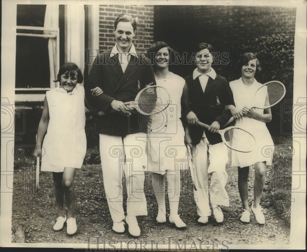 1929 Press Photo Brothers and Sisters of Betty Nuthall, English Tennis Champion- Historic Images