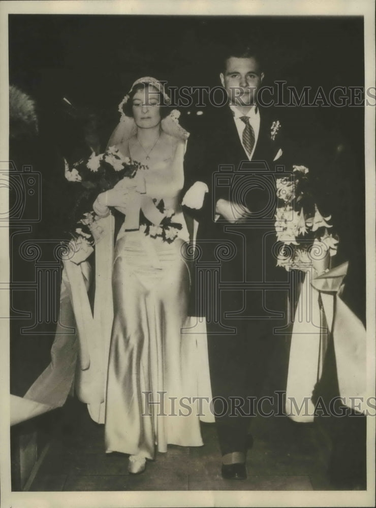 1931 Press Photo John Hope Doef Natl. Singles Tennis Champion with his bride- Historic Images