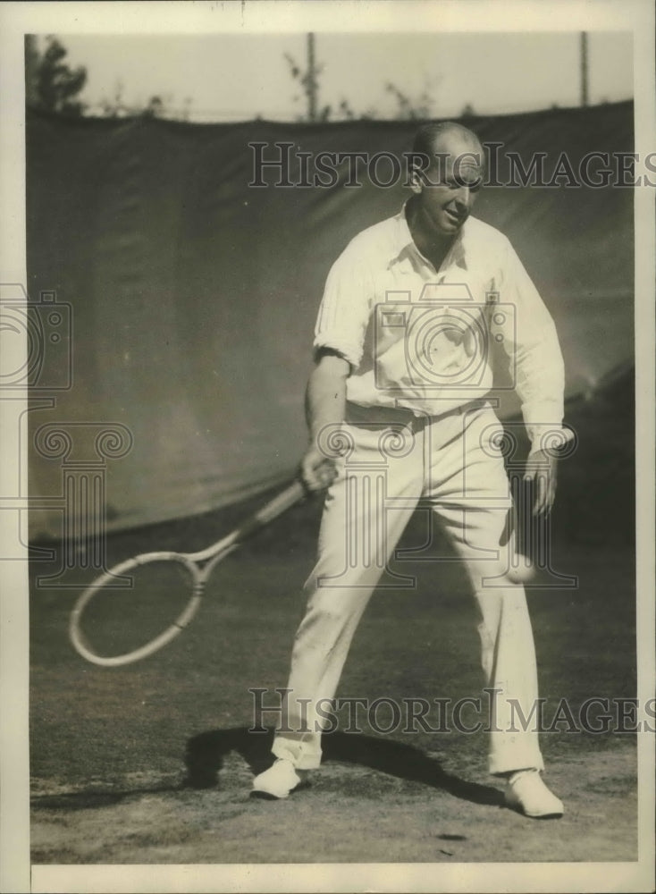 1928 Press Photo Forest Hills NY Dr George King National Tennis vs J Hennessey- Historic Images