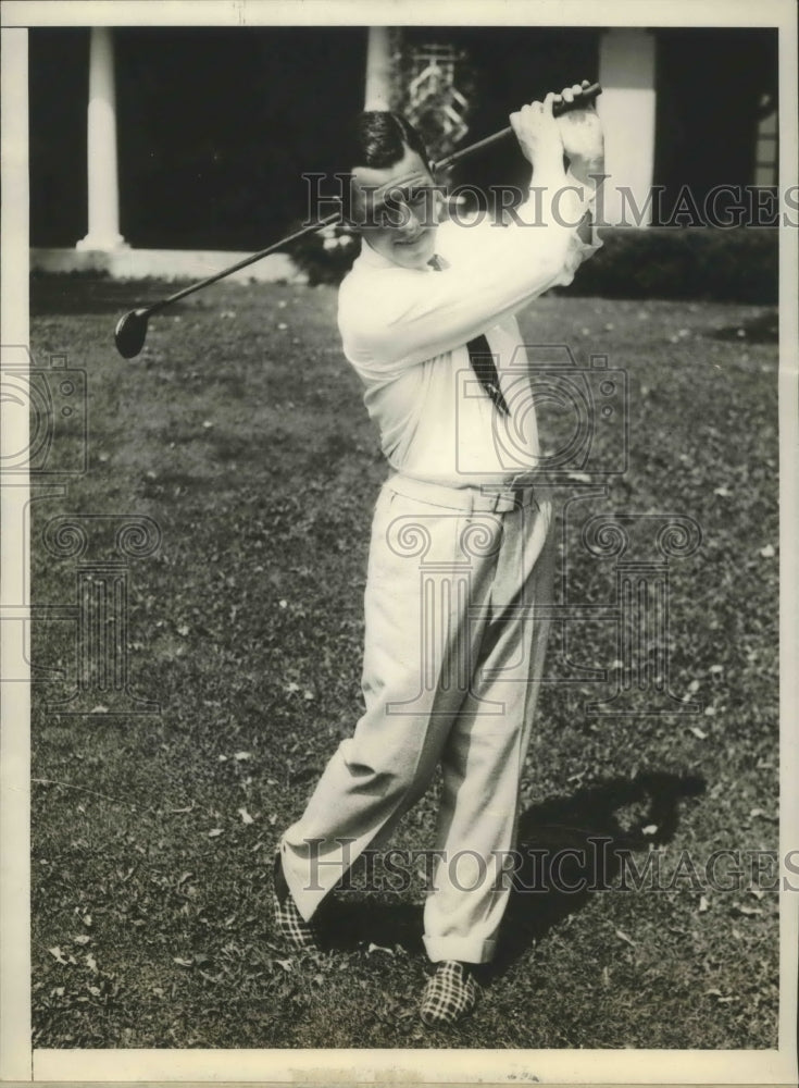 1928 Press Photo Dr William Tweddell Capt British Amateur golf at Chicago vs US- Historic Images