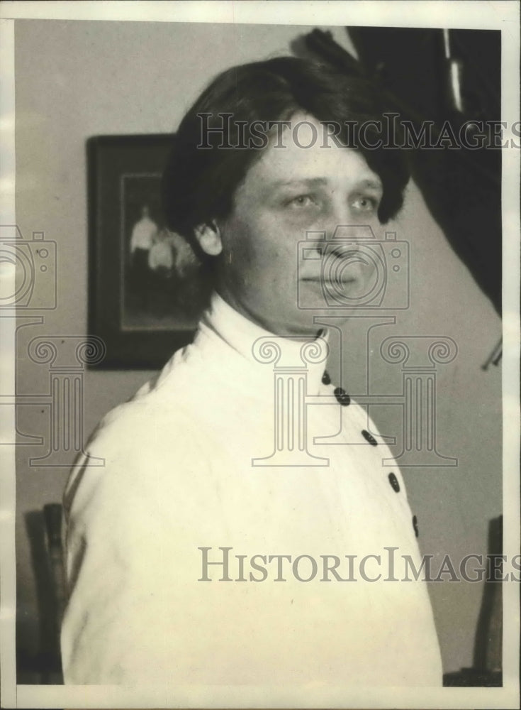 1929 Press Photo Mrs Stuyvesant Fish Aboard Husband&#39;s Yacht When Boat Searched- Historic Images