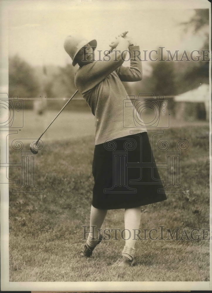 1928 Press Photo Jane Brooks Young Golf Star as She Appeared on the Golf Course- Historic Images