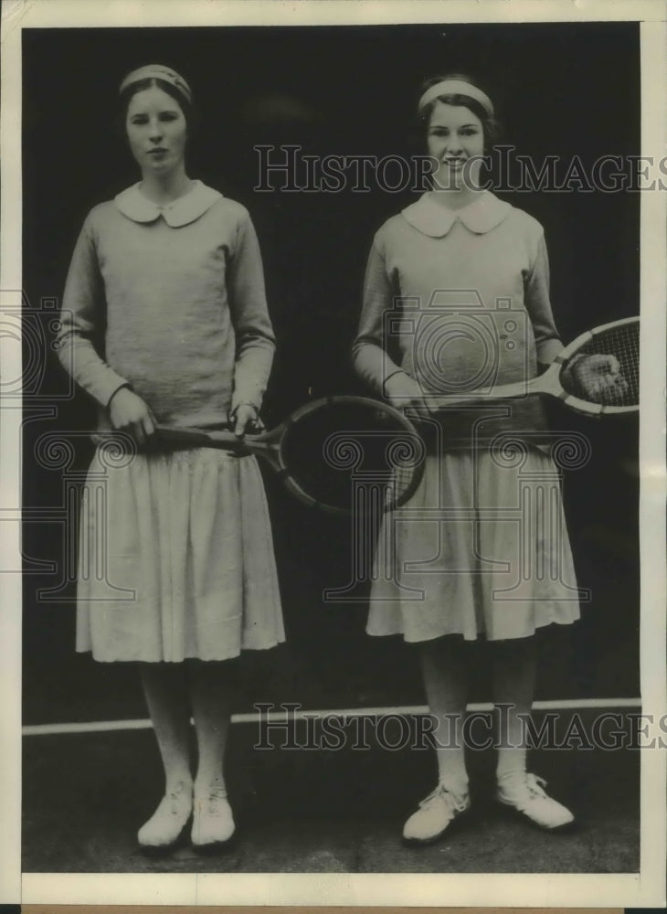 1929 Press Photo Mianne and Sarah Palfrey won the Indoor Doubles Championship- Historic Images