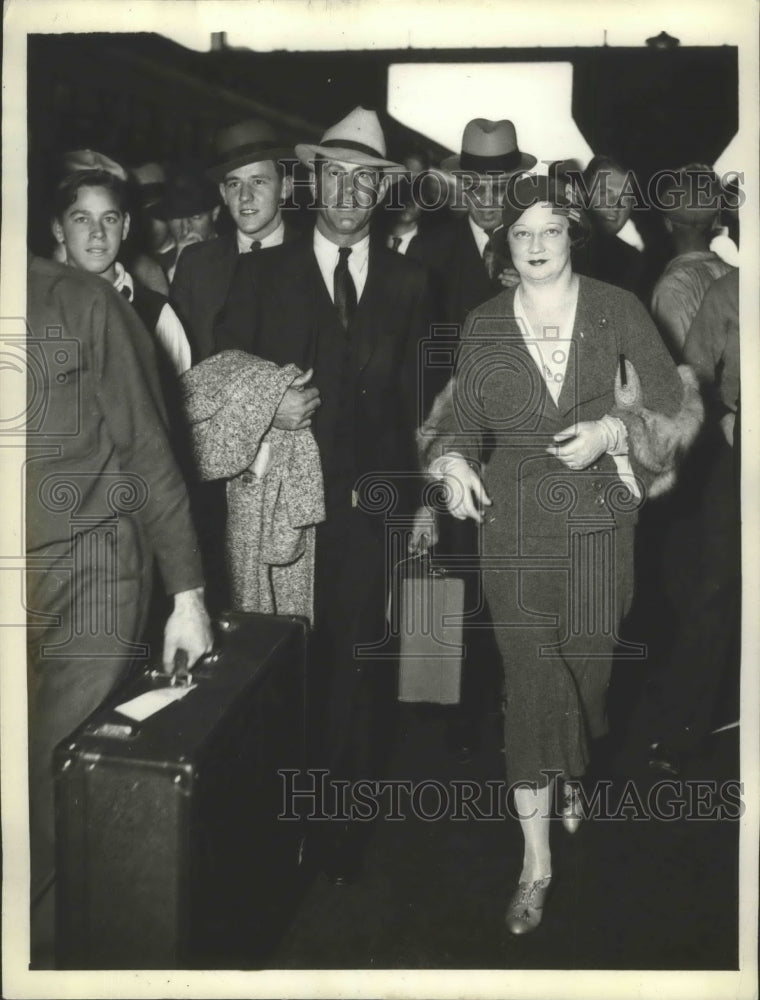 1932 Press Photo Charlie Grimm and Mrs Grimm, Manager of Chicago Cubs.- Historic Images