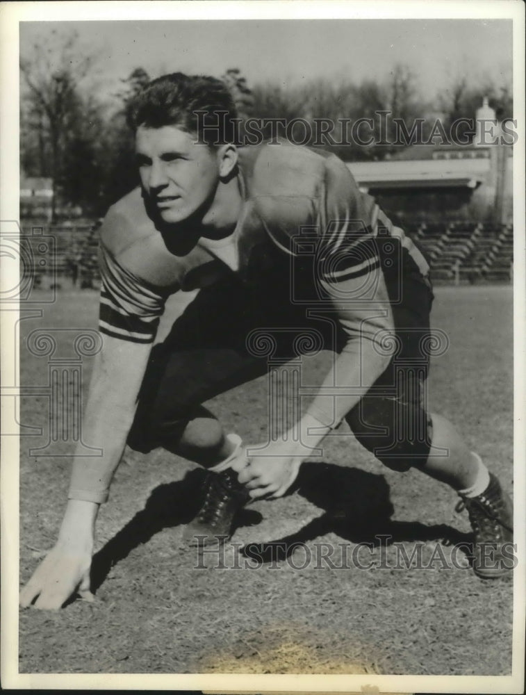 1940 Press Photo Joseph Blalock, end, Clemson - sbs02965- Historic Images