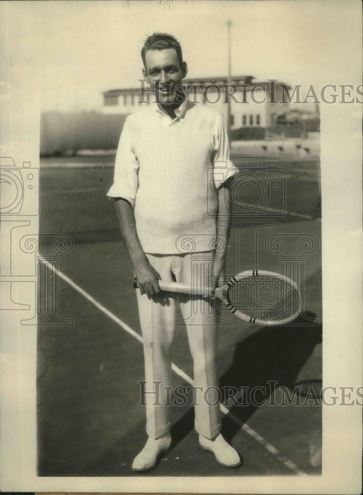 1928 Press Photo Robert Kinsey to represent Mexico in Davis Cup matches- Historic Images