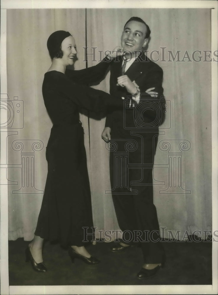 1932 Press Photo Welter-Weight Champ Jackie Fields With Bride Martha Lynn- Historic Images