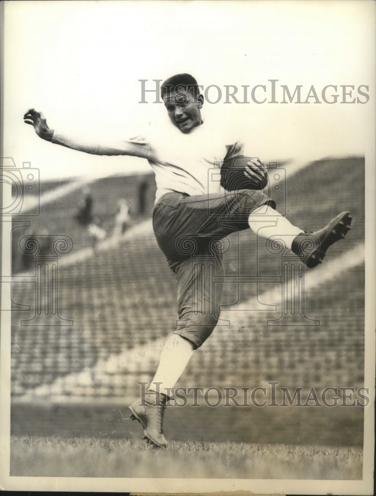 1936 Press Photo Michigan Junior Bob Cooper Drench with Injuries Last Year- Historic Images