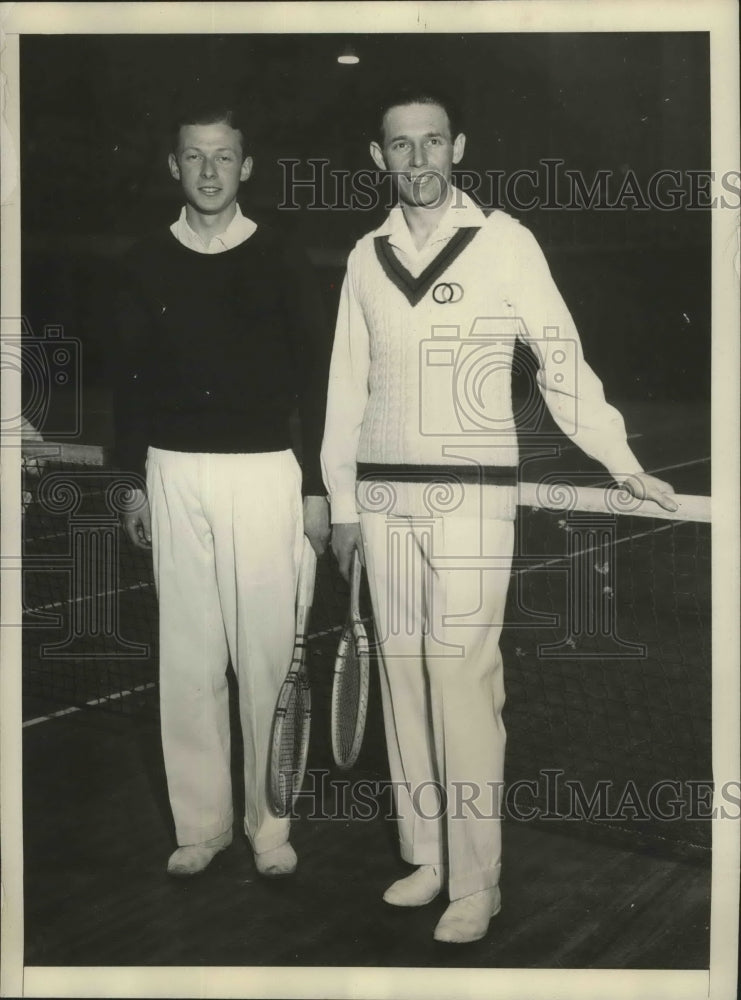 1931 Press Photo Christian Boussus &amp; J. Borotra After Defeating Sutter &amp; Landry- Historic Images