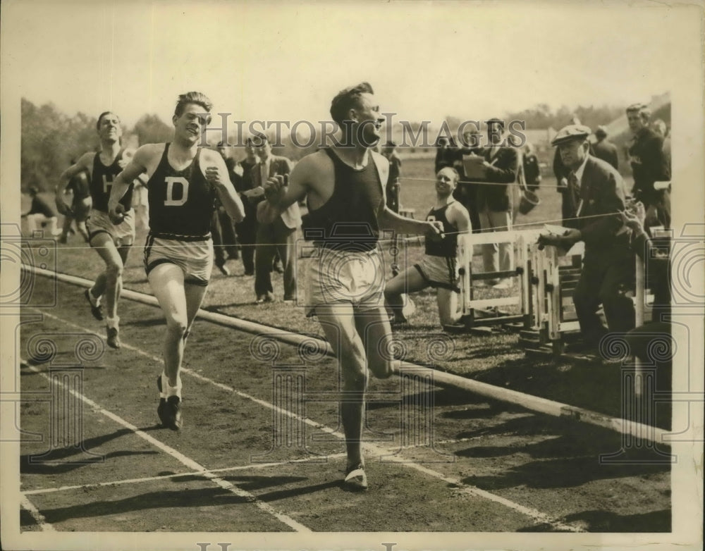 1935 Press Photo Gene Venzke Winning Princeton University Heptagonal Track Meet- Historic Images