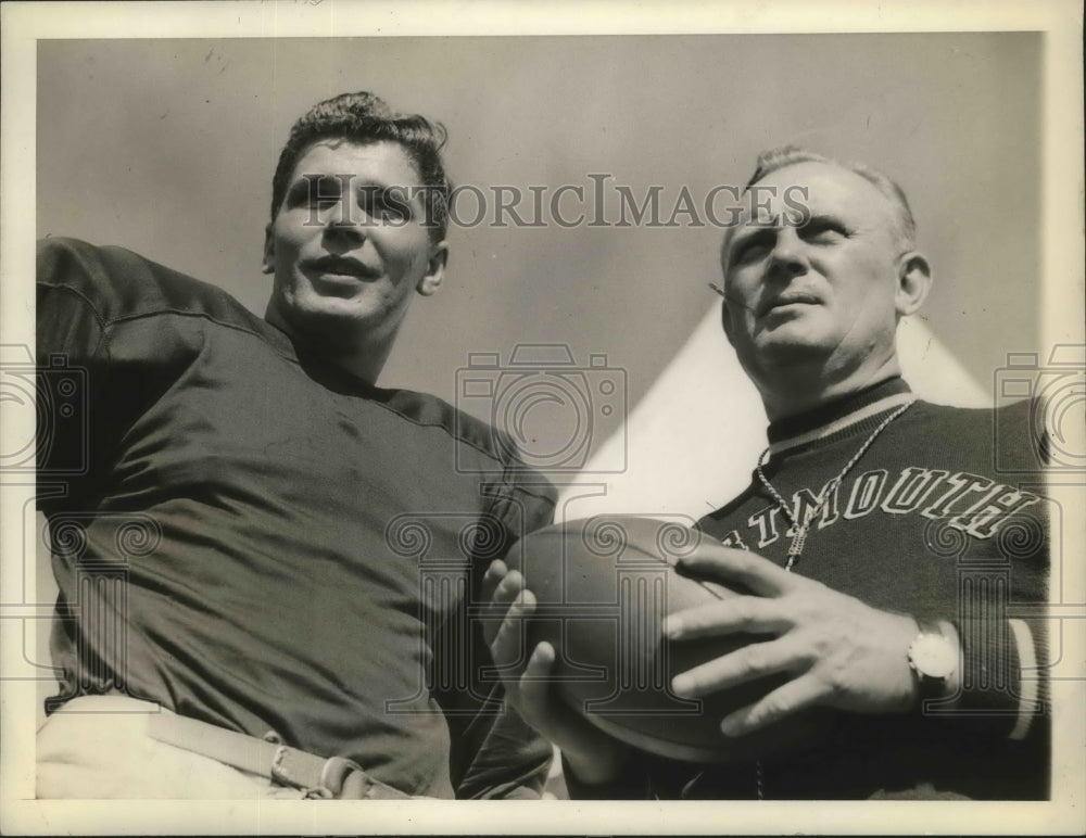 1941 Press Photo Charles &quot;Stubb&quot; Pearson, Tuss McLaughry of Dartmouth College- Historic Images