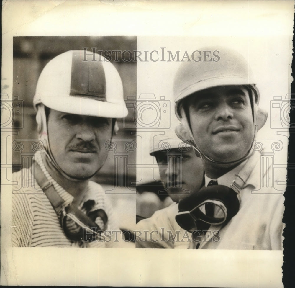 1937 Press Photo Cliff Bergere, Tony gullotta & Mauri Rose for Indianapolis 500- Historic Images