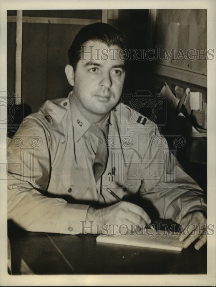 1942 Press Photo Capt Christy Mathewson son of baseball pitcher in military