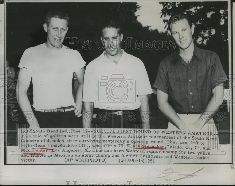 1951 Press Photo Western Amateur Golf Tournament First Round Survivors- Historic Images