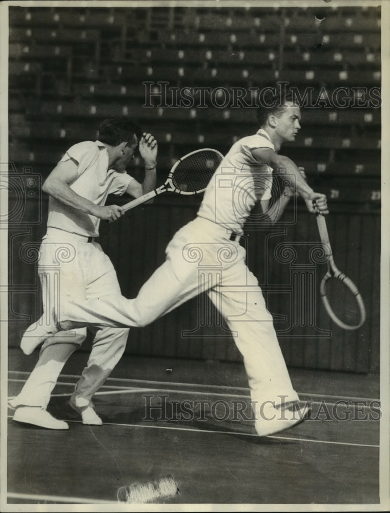 1934 Press Photo Jack Tibball & Leonard Patterson Win Los Angeles Club Doubles- Historic Images