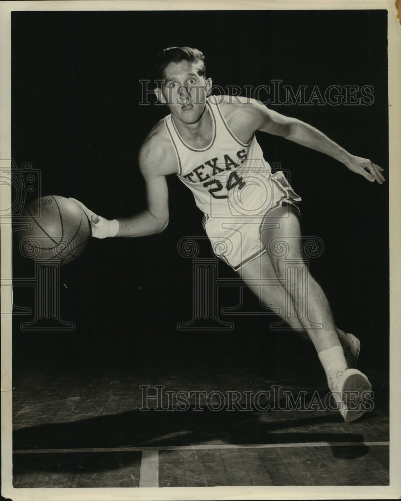 Press Photo Norman Hooten, University of TX Basketball - sbs05047- Historic Images