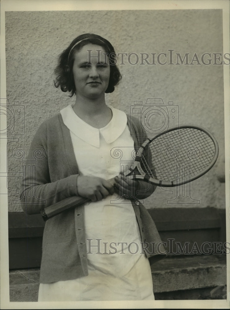 1931 Press Photo Ms Katharine Winthrop Reaches Semi-Finals of Nat&#39;l Jr Tennis- Historic Images