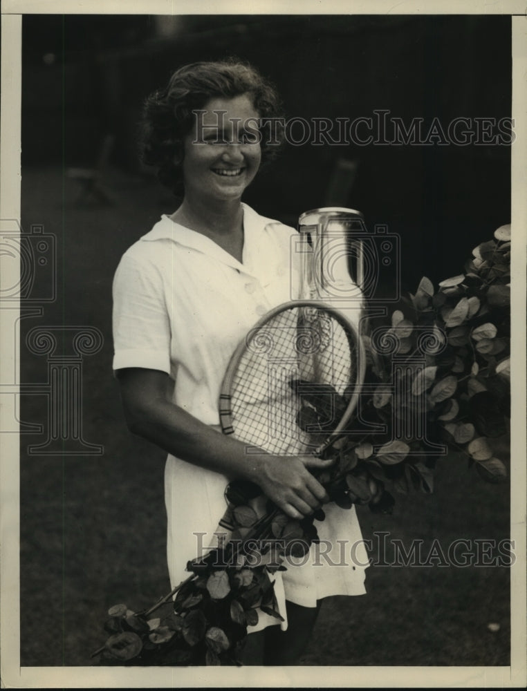 1933 Press Photo Bonnie Miller at Girls&#39; National Singles Tennis Championship- Historic Images