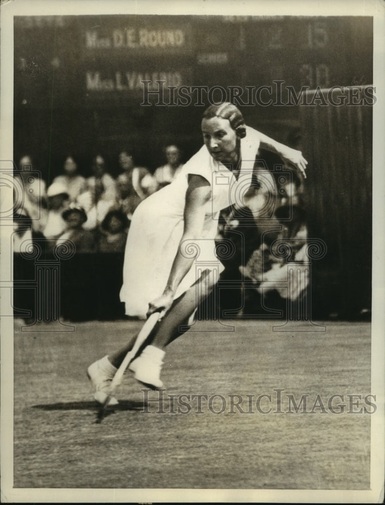 1934 Press Photo Dorothy Round at Wimbledon Singles Tennis Championship- Historic Images