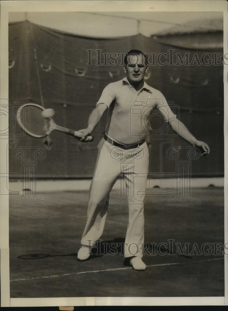 1932 Press Photo Hans Nusslein German tennis player beat Bill Tilden in Florida- Historic Images