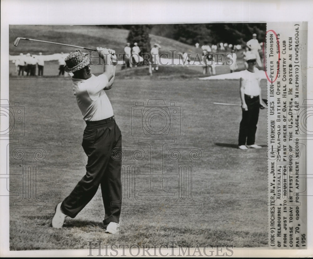 1956 Press Photo Peter Thomson Places 2nd with Par 70 - sbs05332- Historic Images