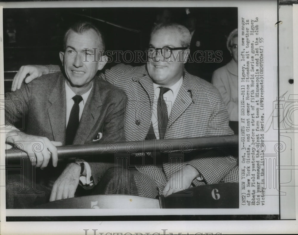 1955 Press Photo Bill Rigney, New Manager of NY Giants, at Series - sbs05553- Historic Images