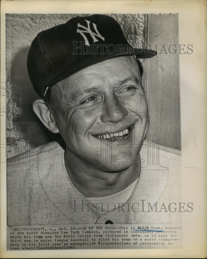 1961 Press Photo Ralph Houk of the New York Yankees Baseball after World Series- Historic Images