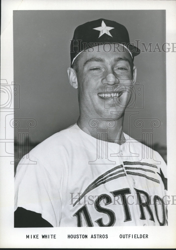 Press Photo Mike White, outfielder, Houston Astros - sbs05835- Historic Images