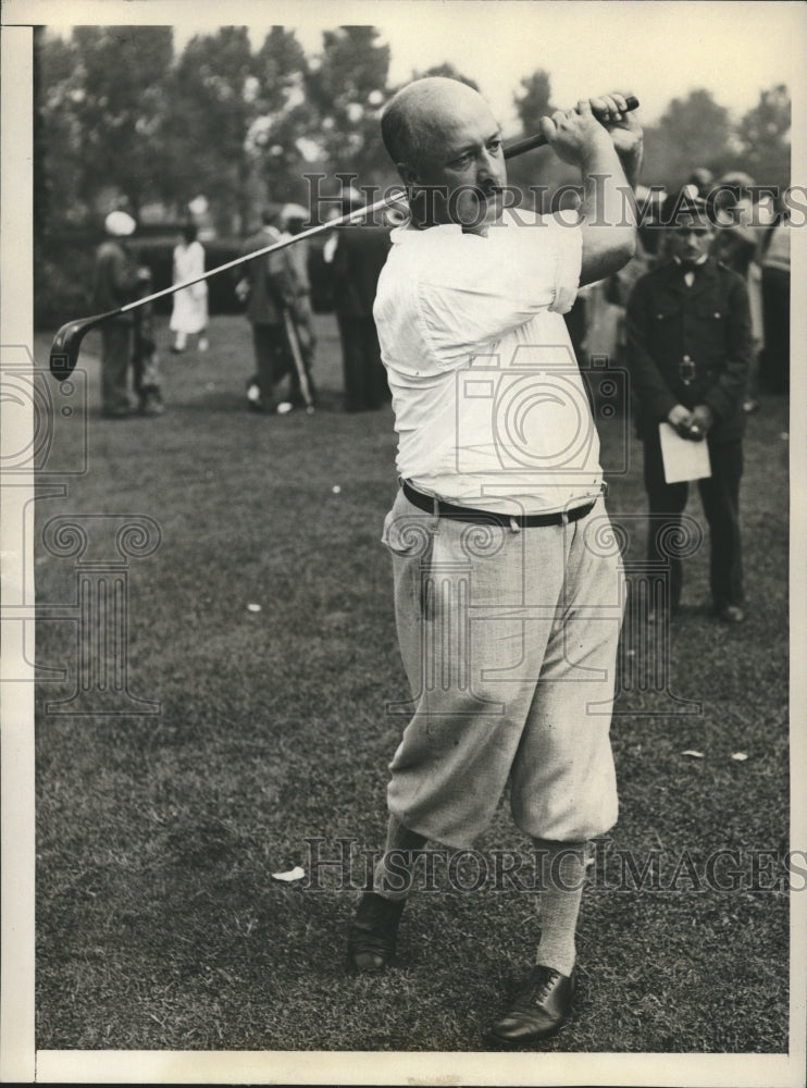 1931 Press Photo Capt. E. F. Carter qualifying for National Amateur Championship- Historic Images