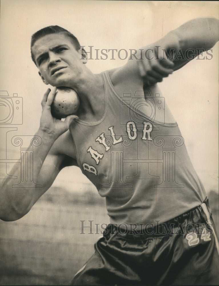 1958 Press Photo Larry Cowart, Baylor University, Southwestern Conf. champion- Historic Images