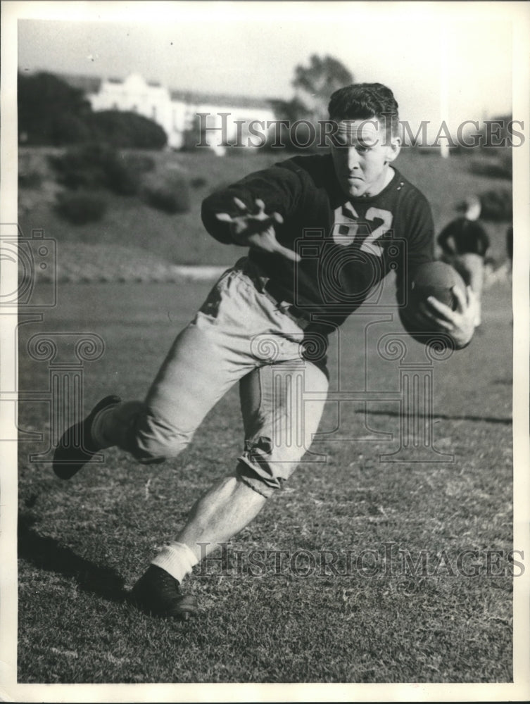 1936 Press Photo Jimmie Cain, University of Washington, ready for Rose Bowl- Historic Images