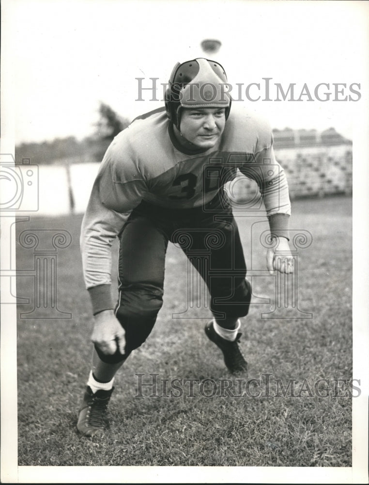 1939 Press Photo Allen Bergner, Tackle, Navy football team - sbs06070- Historic Images