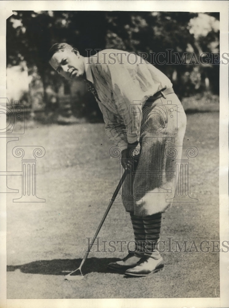 1929 Press Photo Arthur Bartlett, &quot;King of Iowa Golfers,&quot; wins 32 tournaments- Historic Images