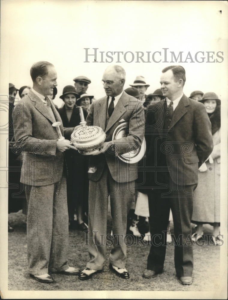 1935 Press Photo George Dunlap Jr wins his 4th North-South Golf Championship- Historic Images