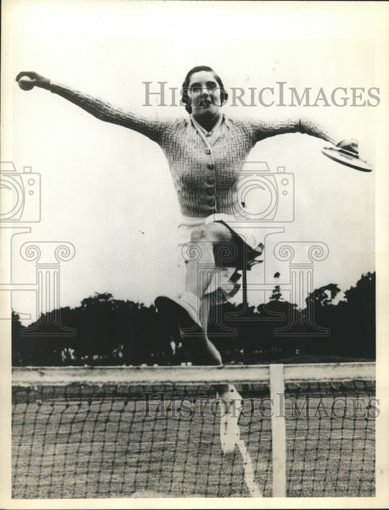 1936 Press Photo Kay Stammers of Britain makes bid for new title in U.S.- Historic Images