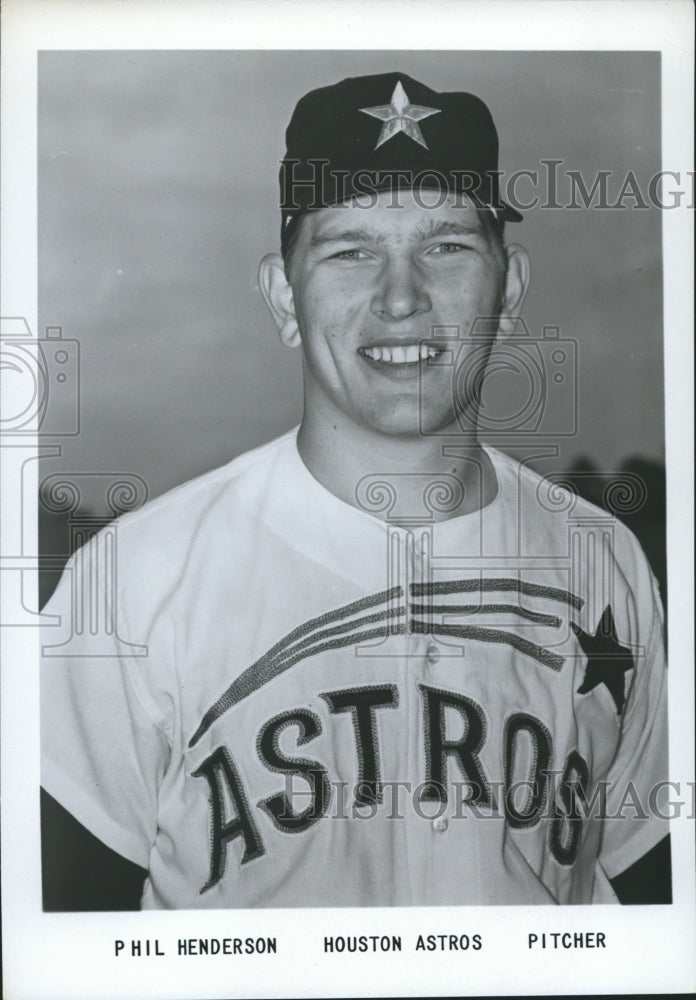 Press Photo Phil Henderson, Pitcher, Houston Astros - sbs06362- Historic Images