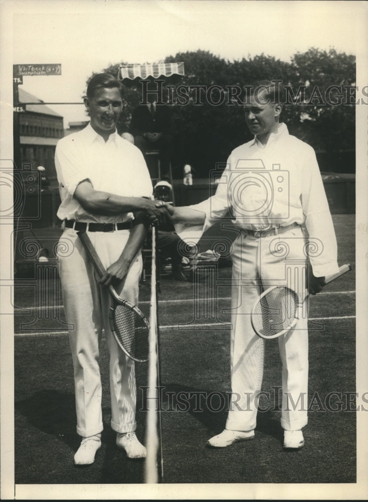 1929 Press Photo B H Whitbeck of Yale &amp; H. G. Cooper of Oxford-Cambridge team- Historic Images