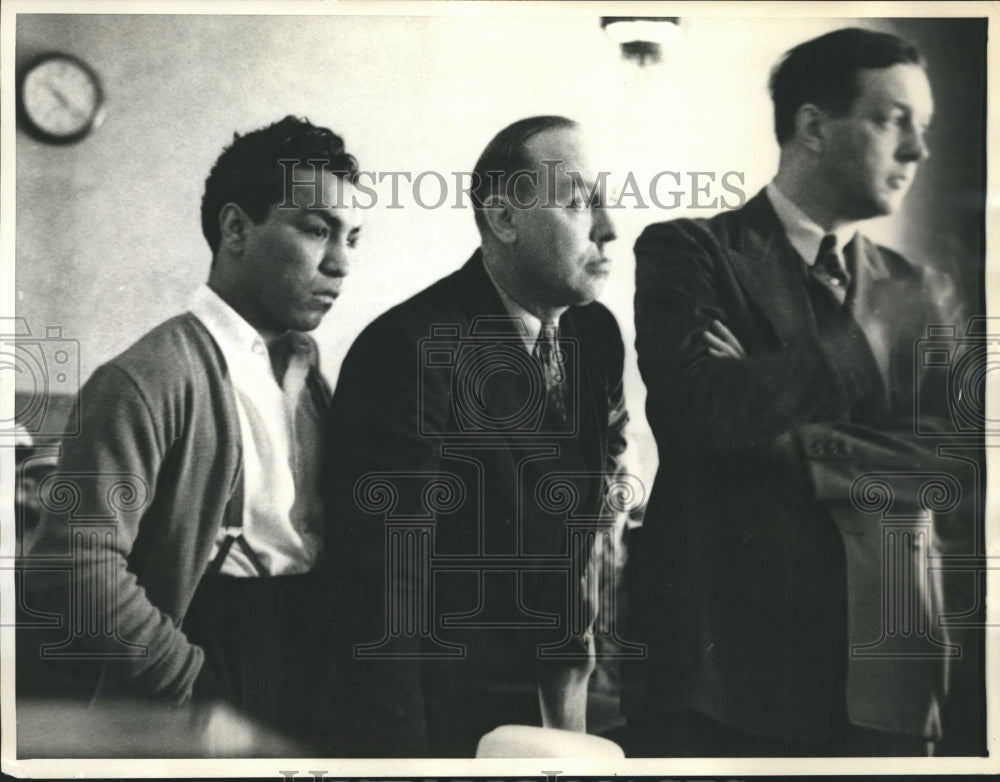 1936 Press Photo prize fighter Baby Arizmendi in court for child support- Historic Images