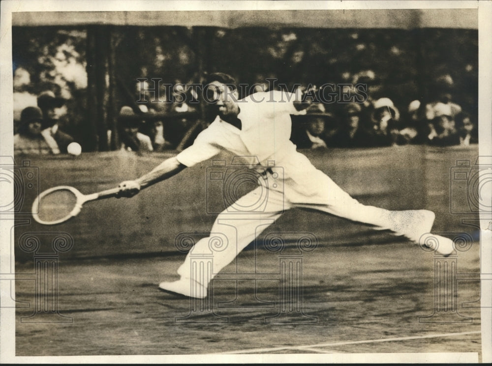 1930 Press Photo India&#39;s Madan Mohun in Davis Cup match with Y. Ohta of Japan- Historic Images