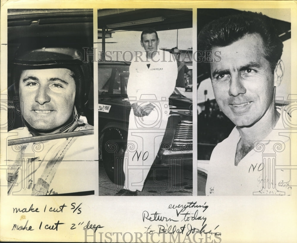 1965 Press Photo race car drivers Lee Roy Yarbrough, Marvin Panch, Bobby Johns- Historic Images