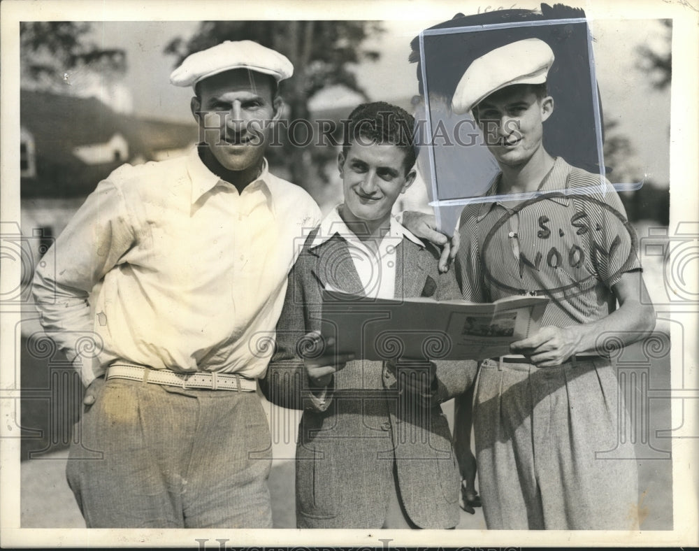 1936 Press Photo Frank Strafaaoi, Jimmy Molinari &amp; Claude Rippy Natl Public- Historic Images