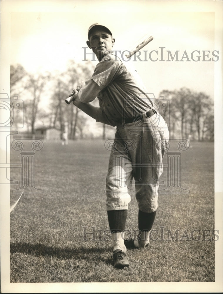 Press Photo Eddie Collins, Jr. Yale University Baseball team Centerfield- Historic Images