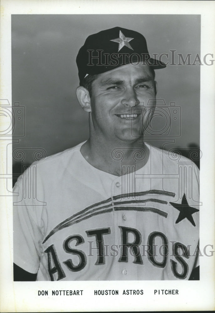 Press Photo Don Nottenbart Houston Astros Pitcher - sbs07095- Historic Images