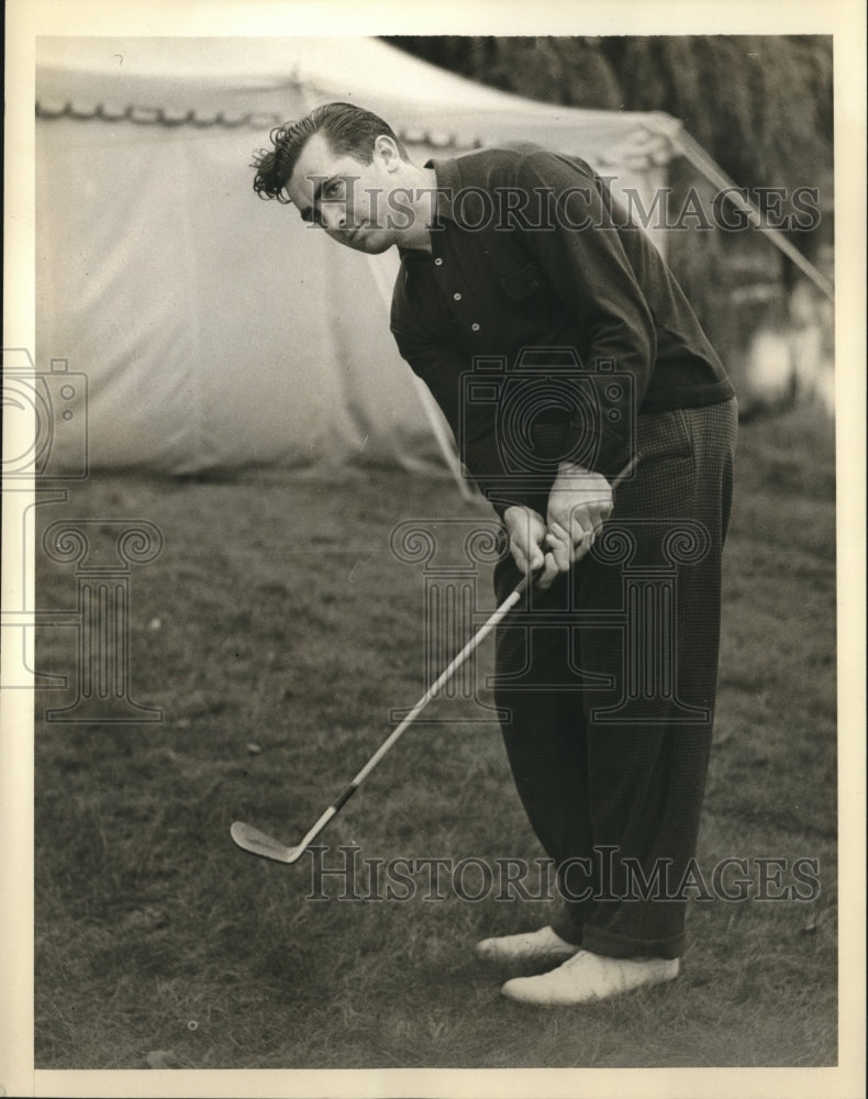 1936 Press Photo Bill Holt, Jr. National Amateur Golf Tournament against Smith- Historic Images