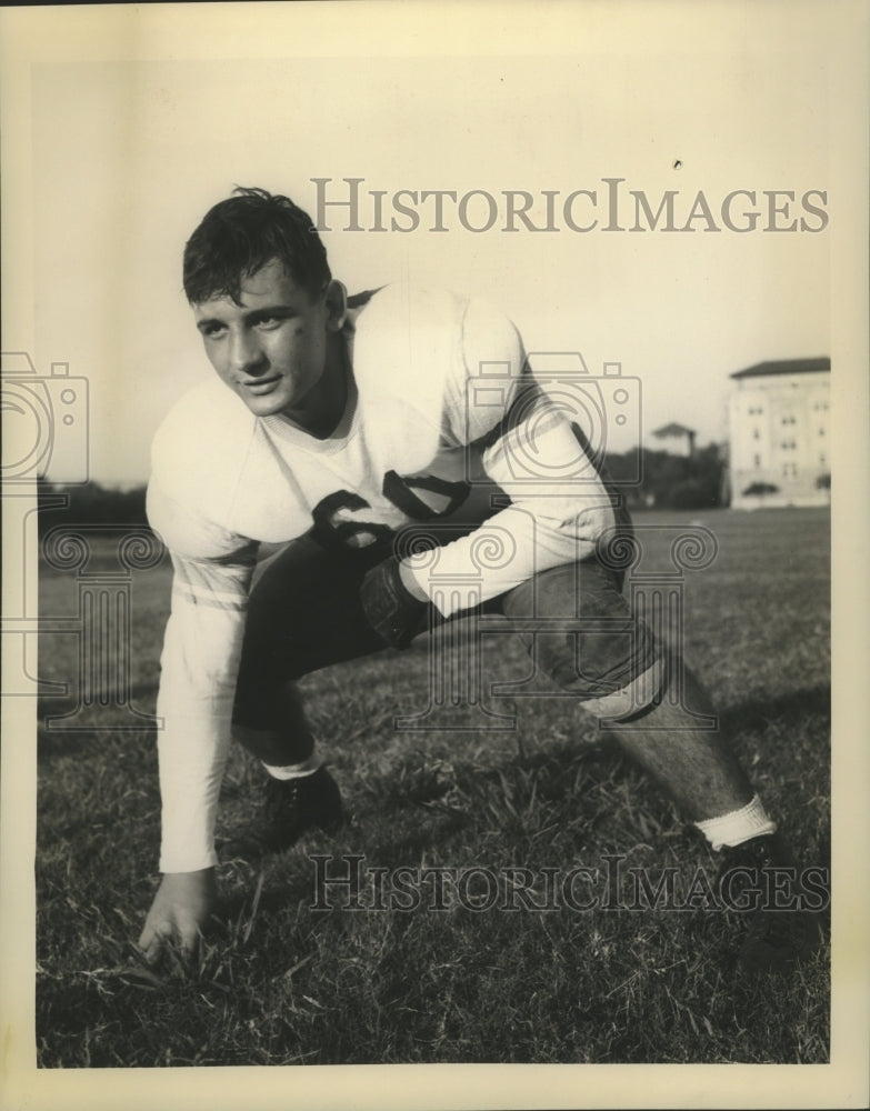 Press Photo H.J. Nichols Guard Letterman Houston, Texas - sbs07930- Historic Images