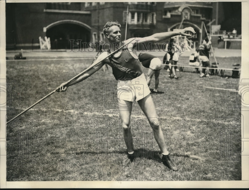 1931 Press Photo Kenneth Churchill at Intercollegiate A.A.A.A. Meet - sbs08206- Historic Images