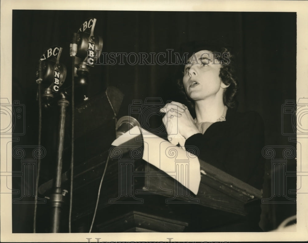 1938 Press Photo Mrs. Helen Mills Moody addresses delegates at Forum - sbs08411